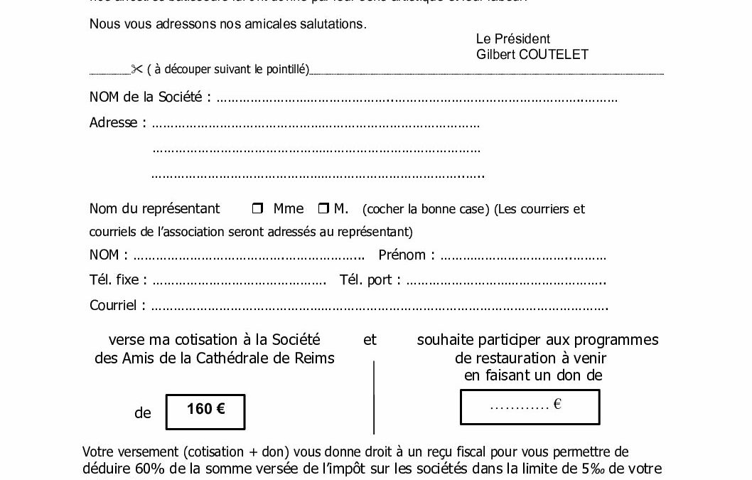 Bulletin d’adhésion 2025 GC (Personnes morales)
