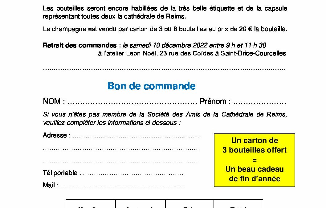 Bulletin de commande Champagne 2022-1