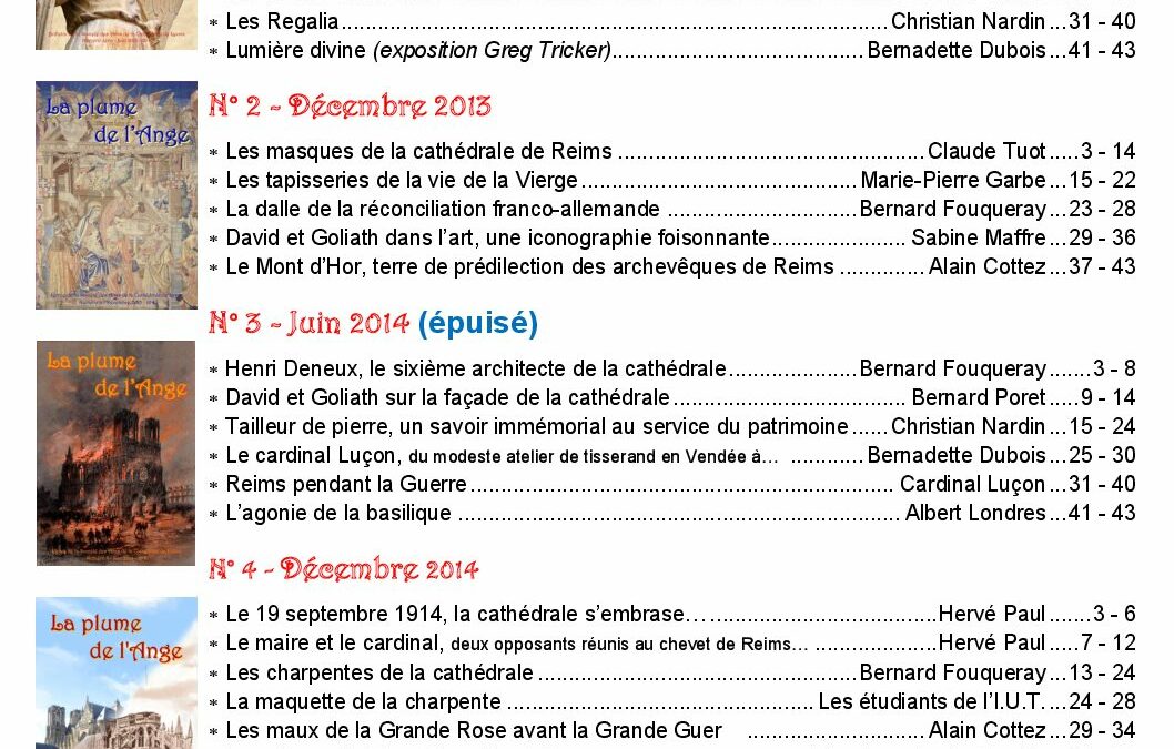 Sommaires N° 1 à 11