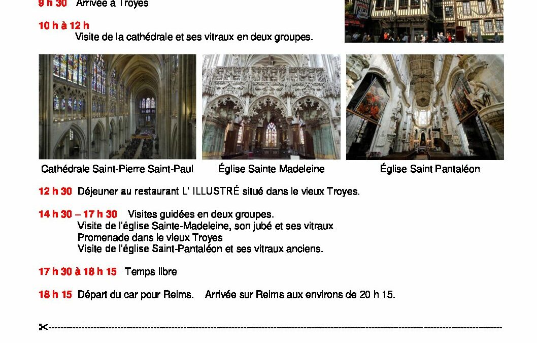 Sortie à Troyes – Inscription